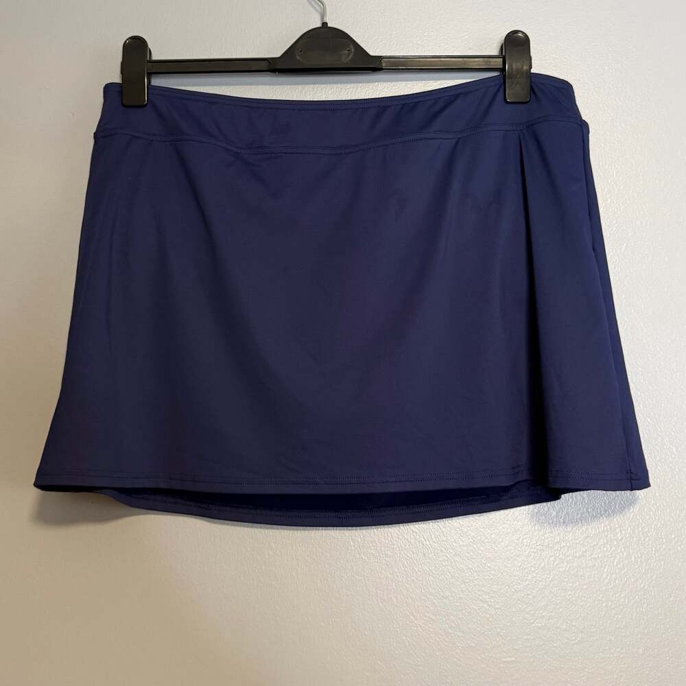 Lands End Blue Swim Suit Skirt 18